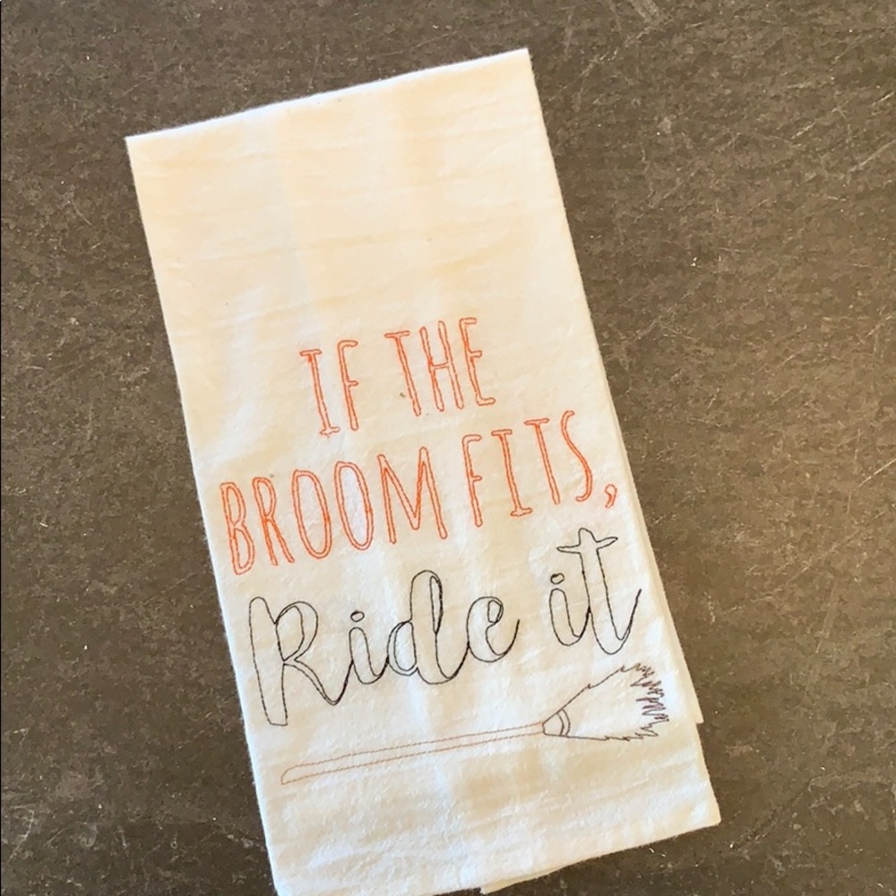 If the broom fits...ride it kitchen tea towel